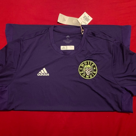 White Zombie Soccer Jersey Adidas AEROREADY One of a Kind XL Purple/Long Sleeve - Picture 2 of 5